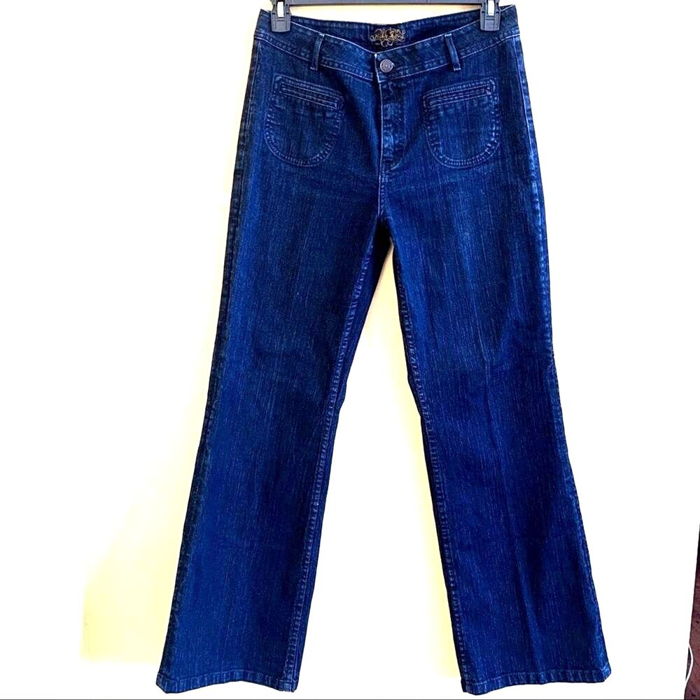 Kikit Jeans Y2K Jeans Size 10 Denim Blue Dark Straight Relaxed Leg Jeans